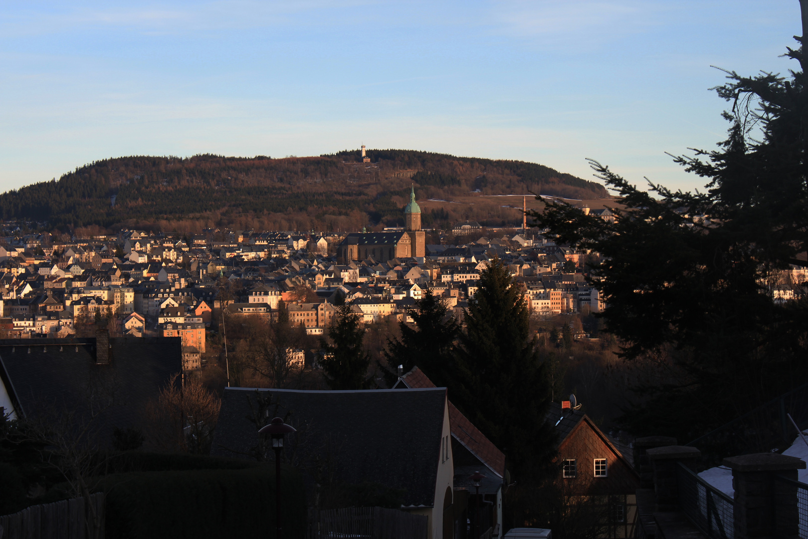 Blick vom Schreckenberg auf Annaberg-Buchholz