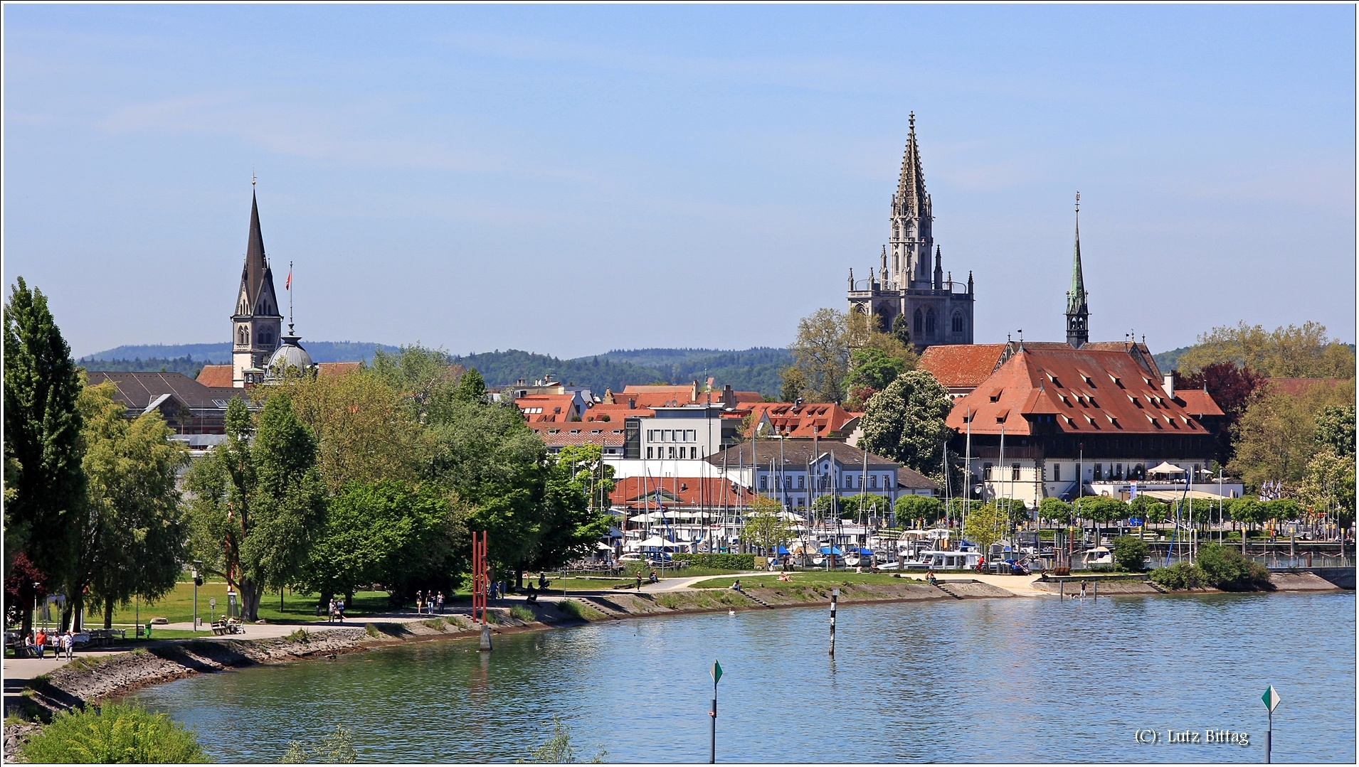 Blick vom Seeburgturm auf Konstanz