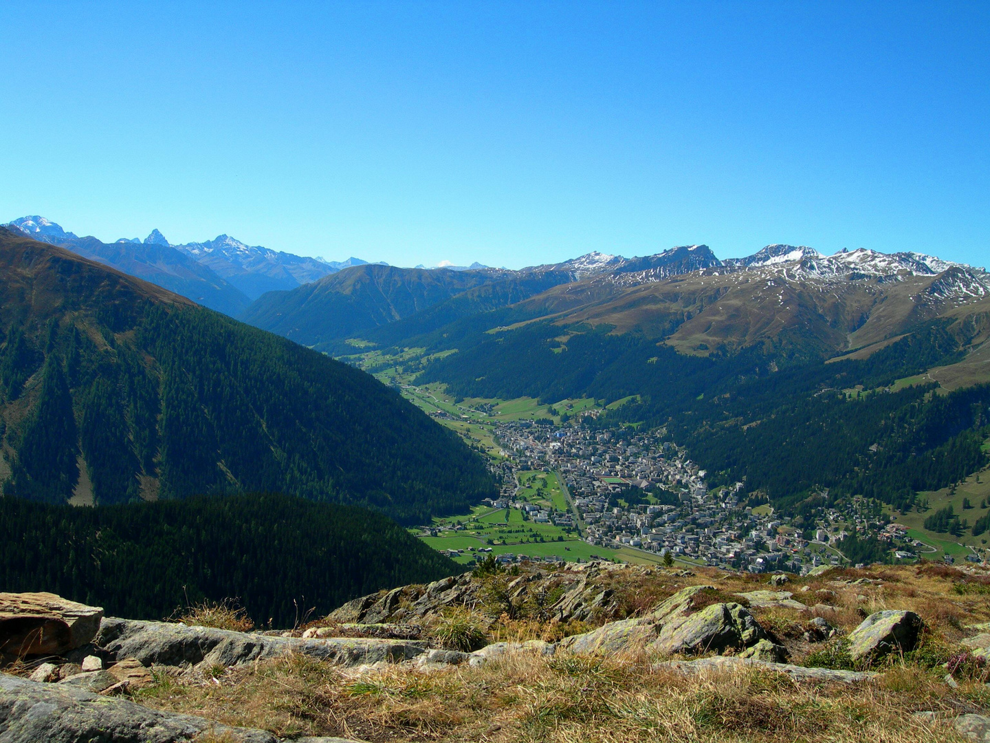 Blick vom Seehorn nach Davos