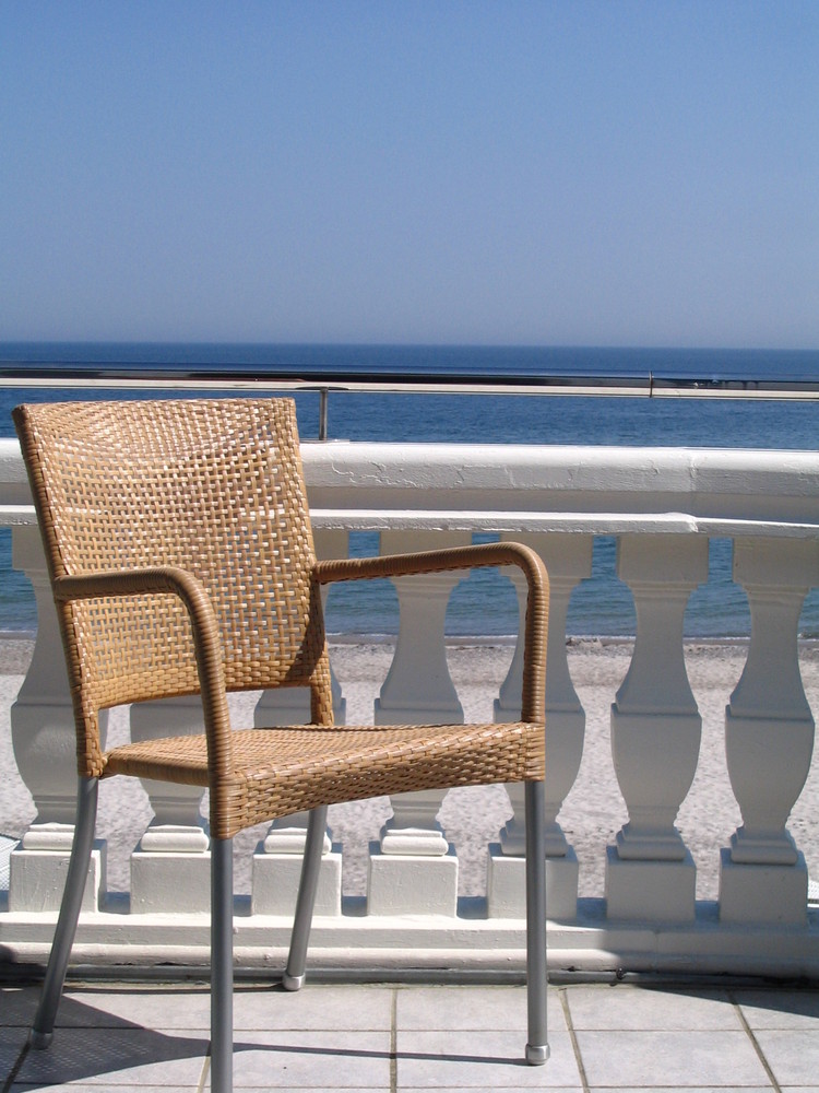 Blick vom Seeschlöschen-Balkon auf die Hohwachter Bucht