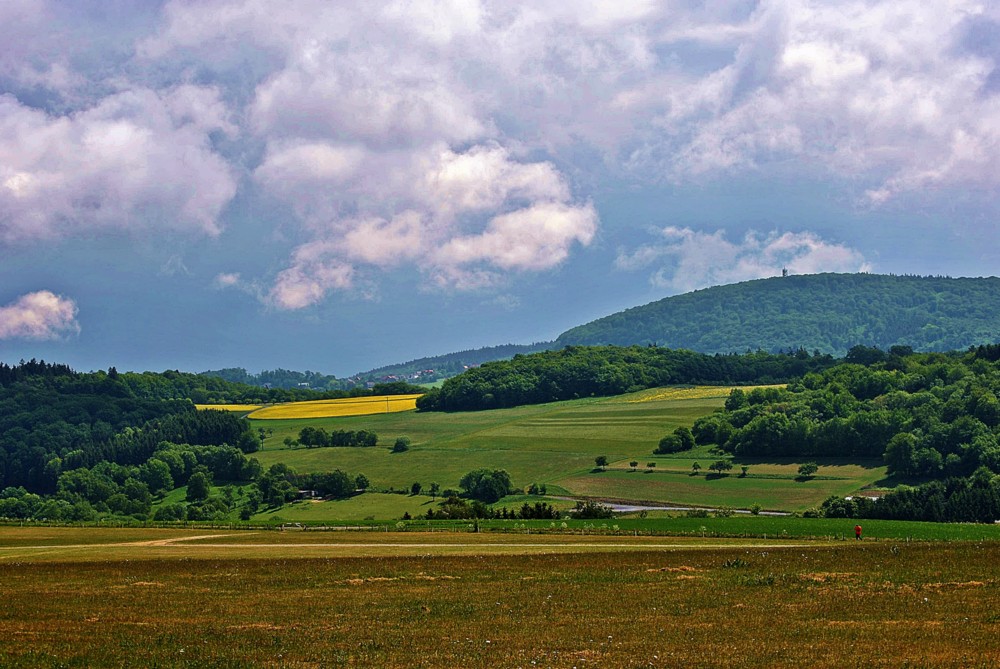 Blick vom Segelflugplatz Riedelbach