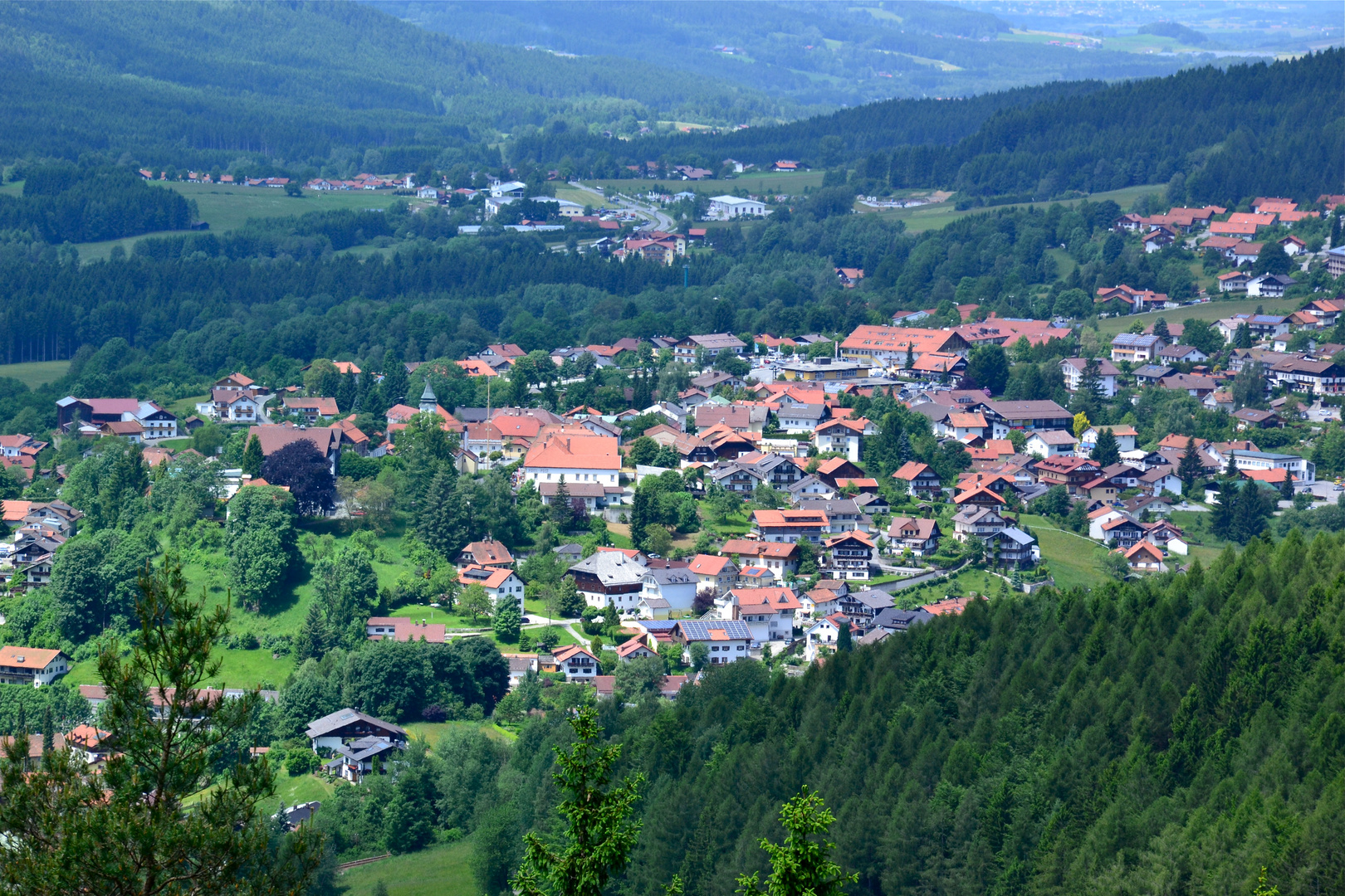 Blick vom Silberberg auf Bodenmais…