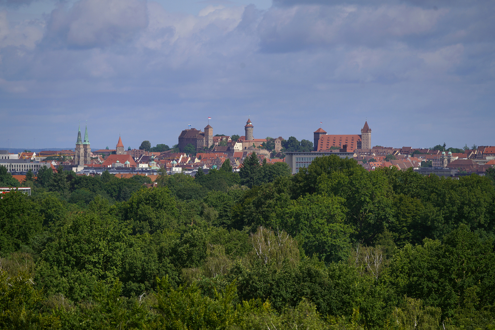 Blick vom Silberbuck zur Nürnberger Innenstadt