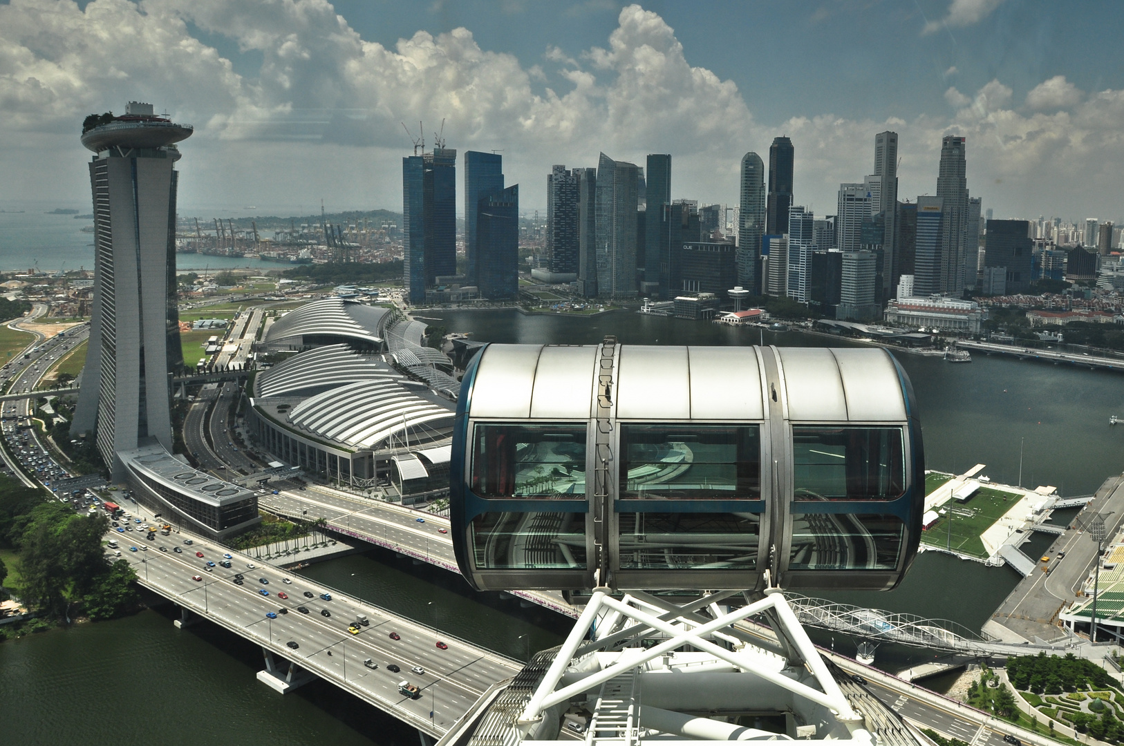 Blick vom Singapore Flyer