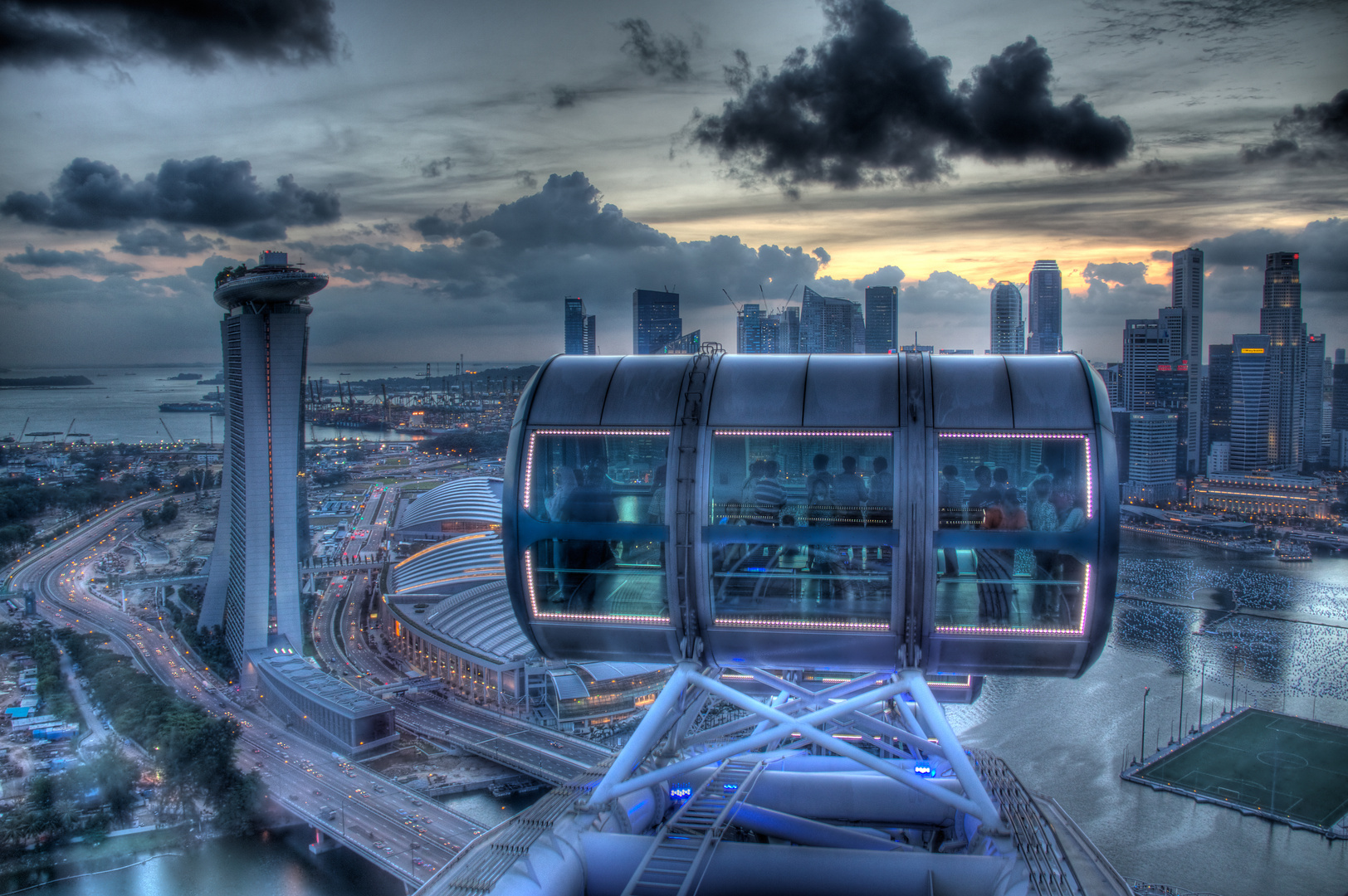 Blick vom Singapore Flyer