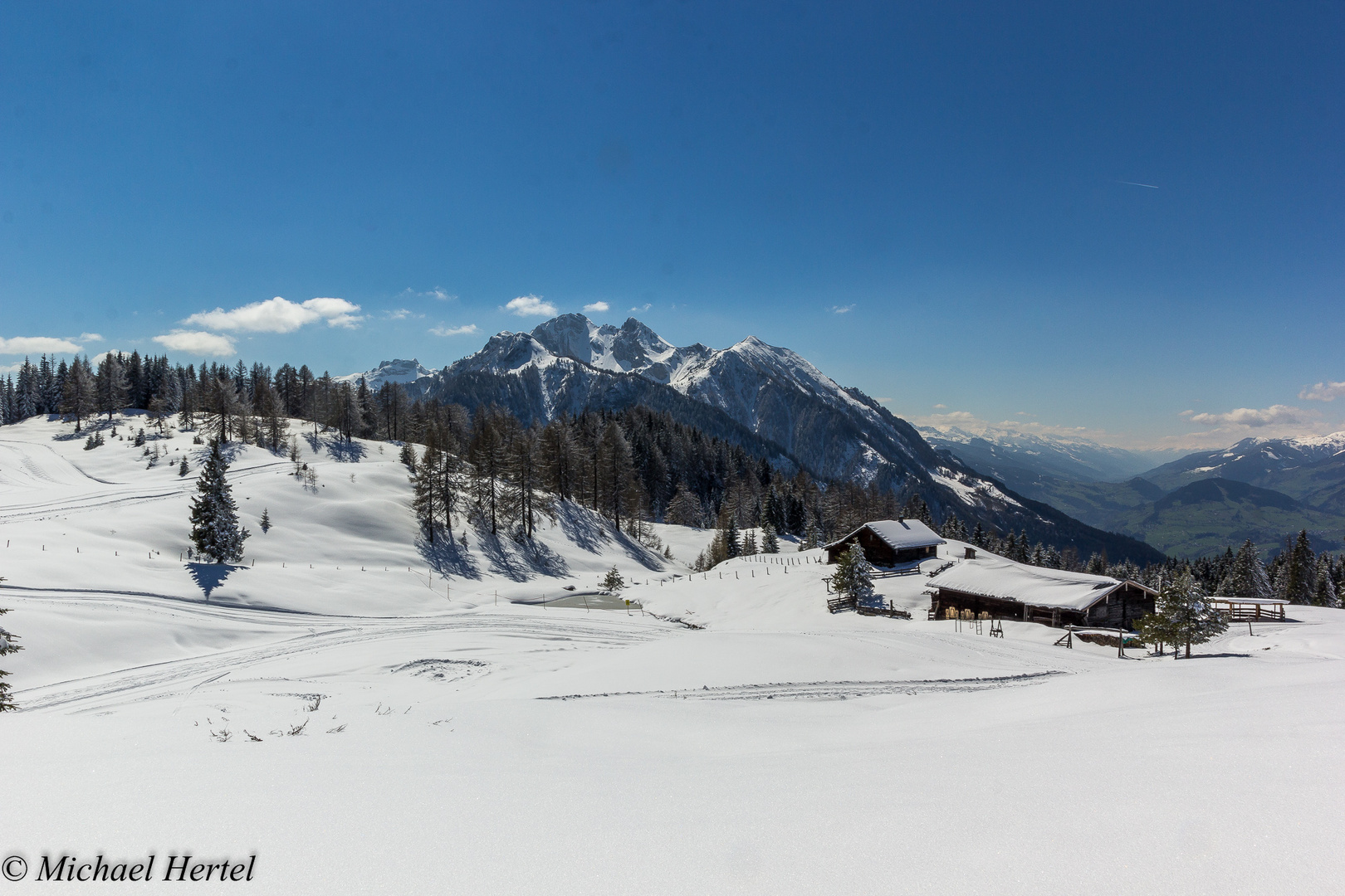 Blick vom Skigebiet Alpenland (Nähe Pongau)