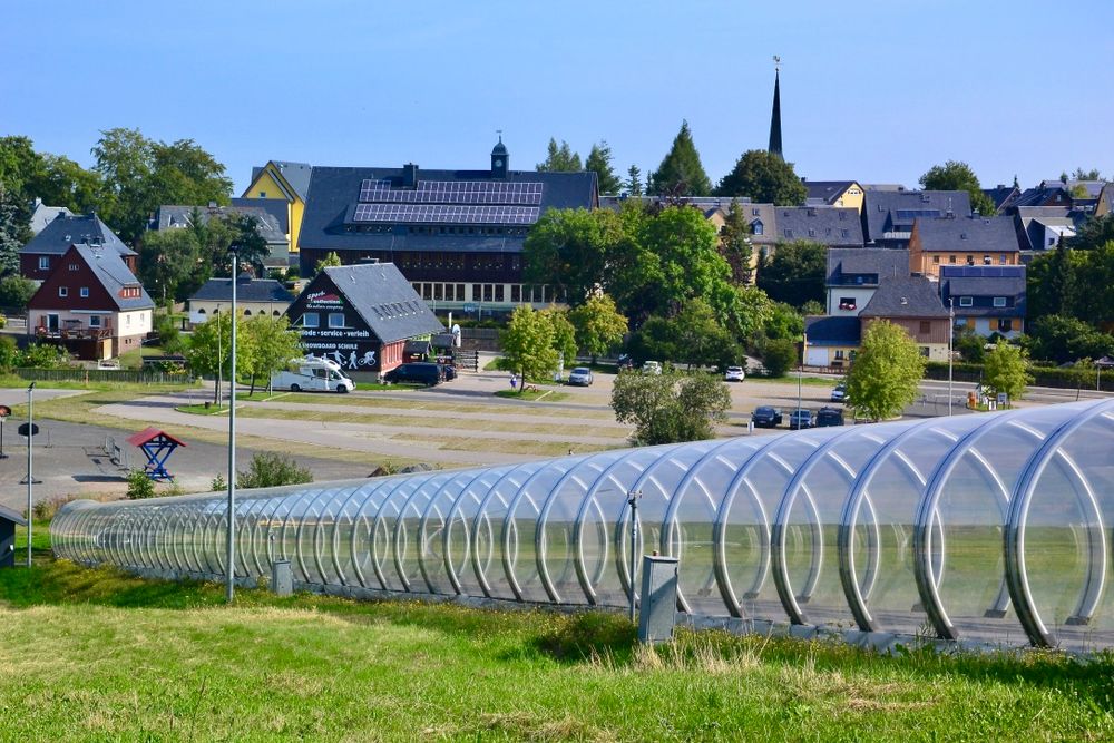 Blick vom Sklihang in Altenberg