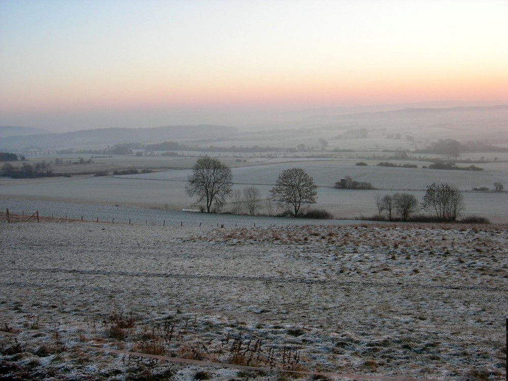 Blick vom Solling zum Harz ,heute Morgen um 09:40 Uhr ;