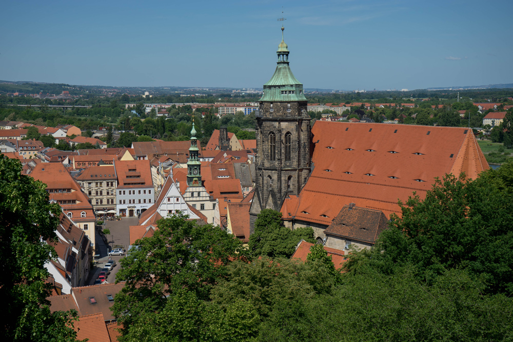 Blick vom Sonnenstein auf Pirna