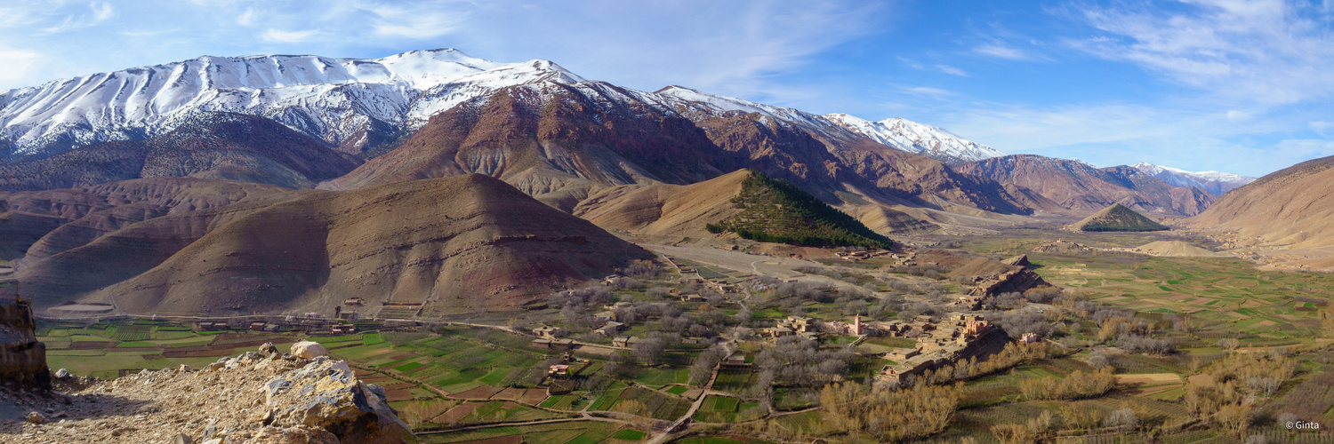 Blick vom Souk Traband Ait Bourgoumez Hoher Atlas Marokko