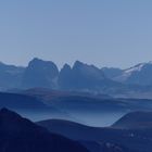 Blick vom Spronser Joch zu den Dolomiten