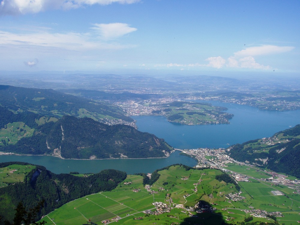 Blick vom Stanserhorn auf den Vierwaldstättersee