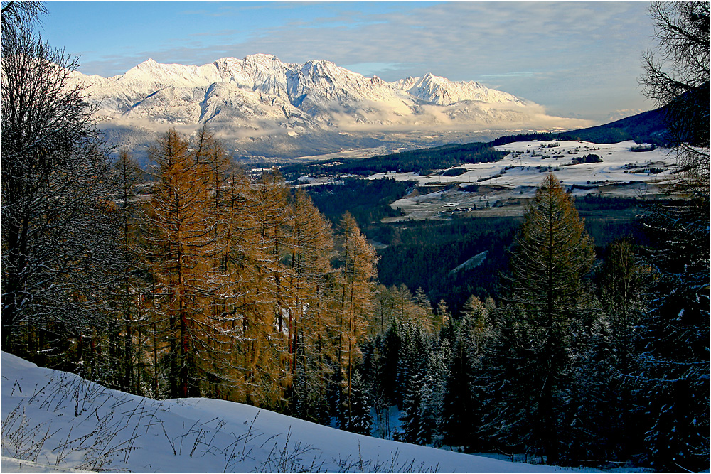 Blick vom Stockerhof zum Bettelwurf