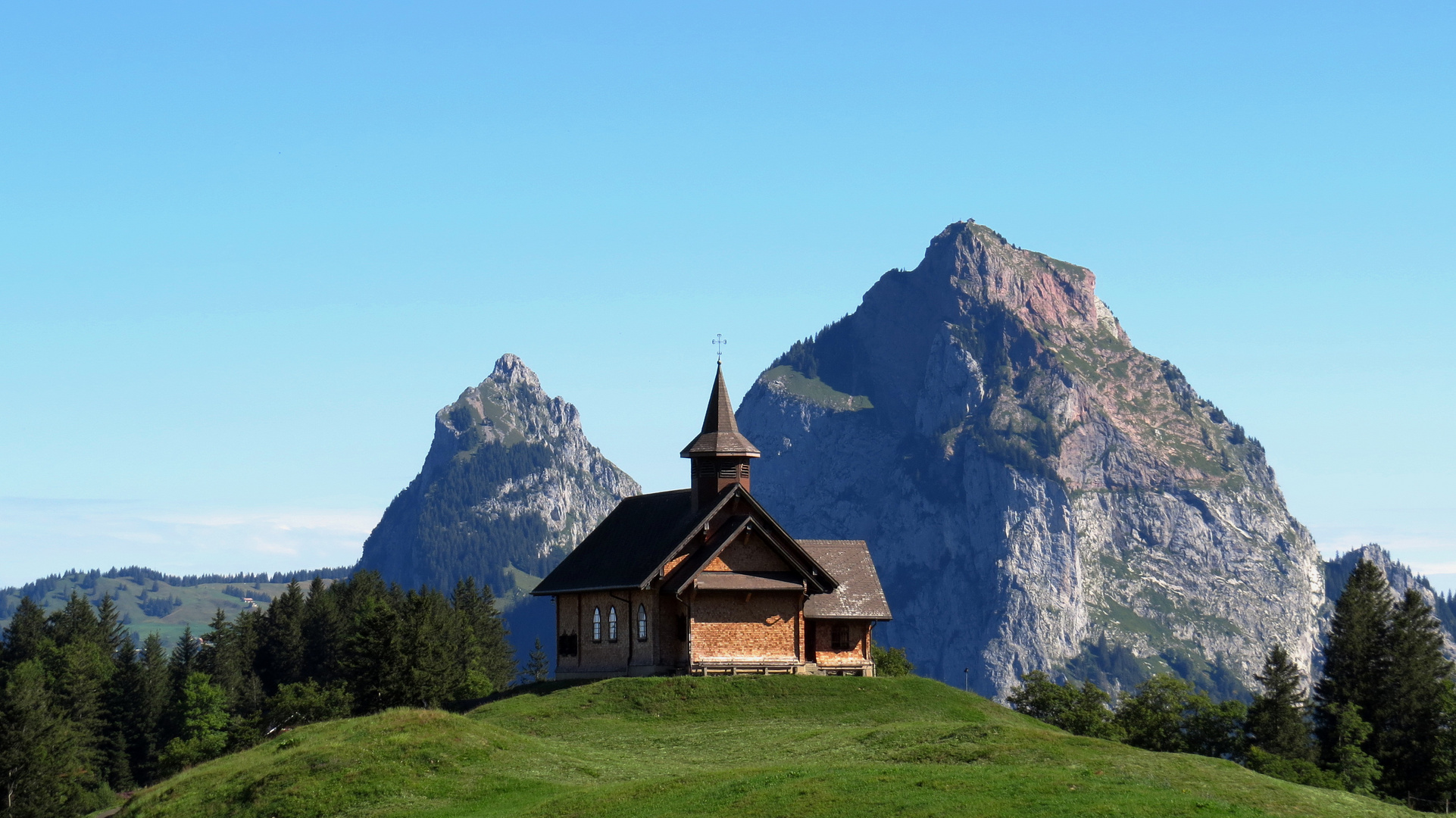 Blick vom Stoos auf die Mythen