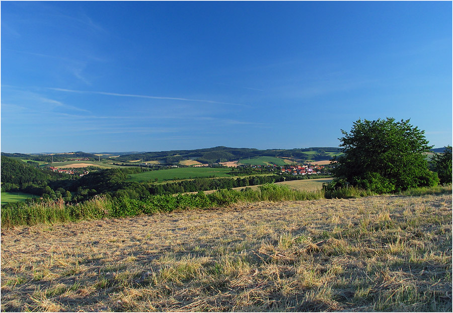 Blick vom Stoppelfeld...