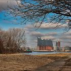 * Blick vom Süden auf die Hafen-City