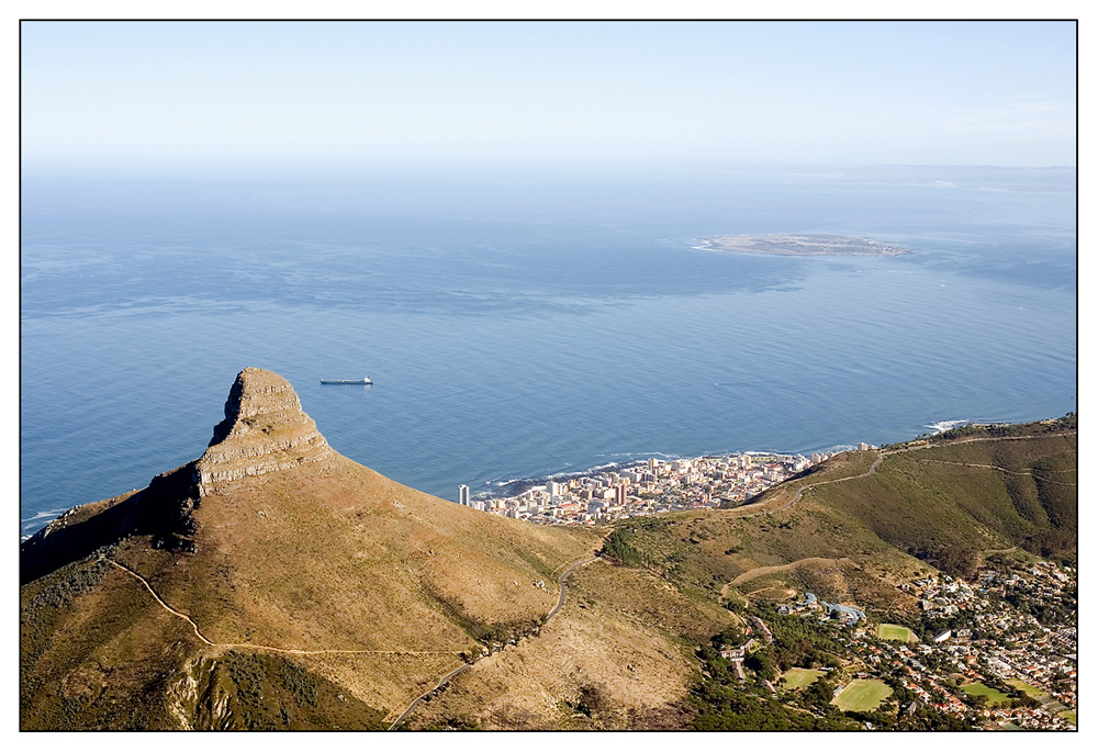 Blick vom Tafelberg auf ...