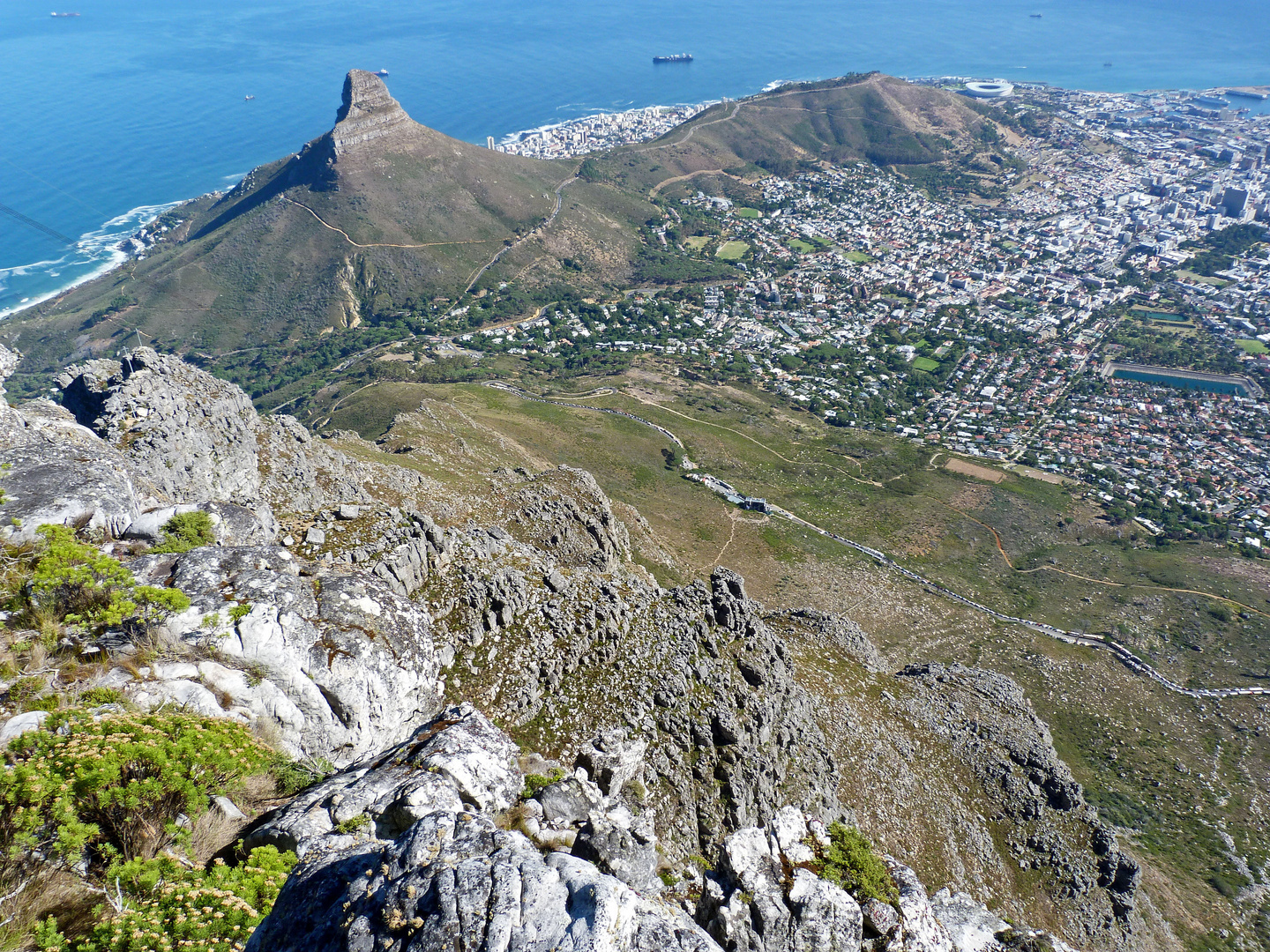 Blick vom Tafelberg: Lion's Head