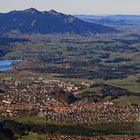 Blick vom Tegelberg auf Füssen