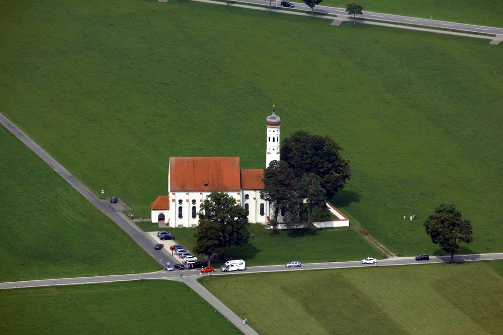 Blick vom Tegelberg auf Sankt Coloman