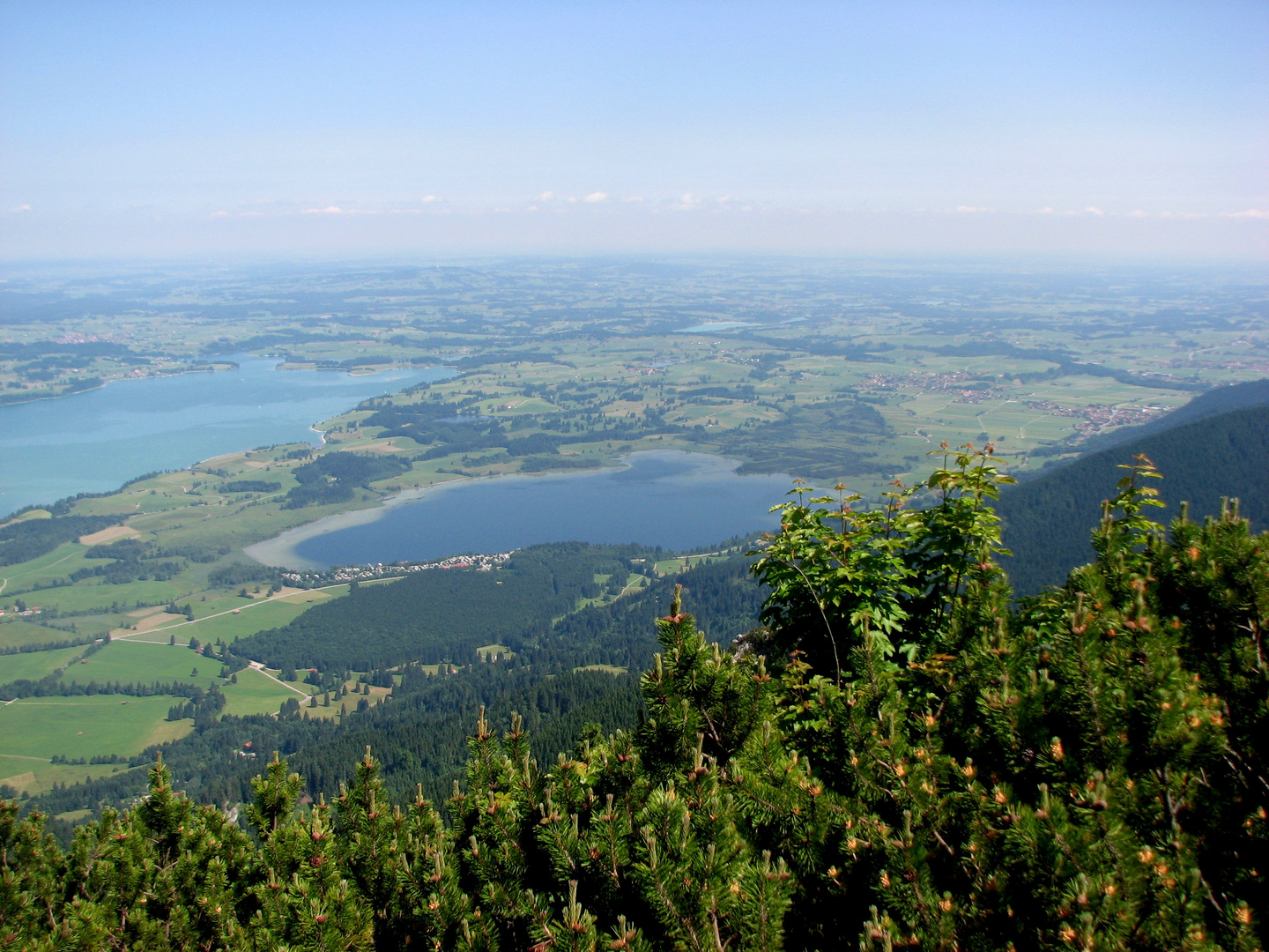 Blick vom Tegelberg ins Ostallgäu