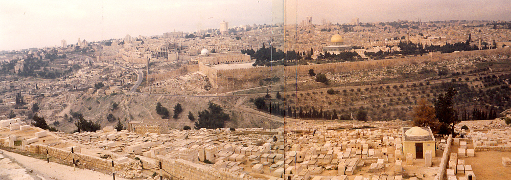 Blick vom Tempelberg auf Jerusalem 1984