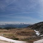 Blick vom Totenkirchel über der Villanderer Alm zu den Dolomiten