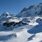 blick vom trockenen steak auf "die giganten der alpen"