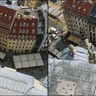 Blick vom Turm der Dresdener Frauenkirche (3D-Kreuzblick)