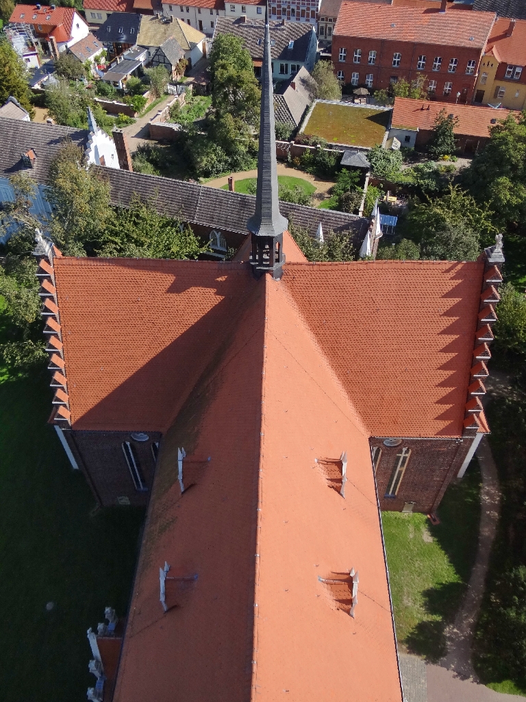 Blick vom Turm der Kirche in Wörlitz