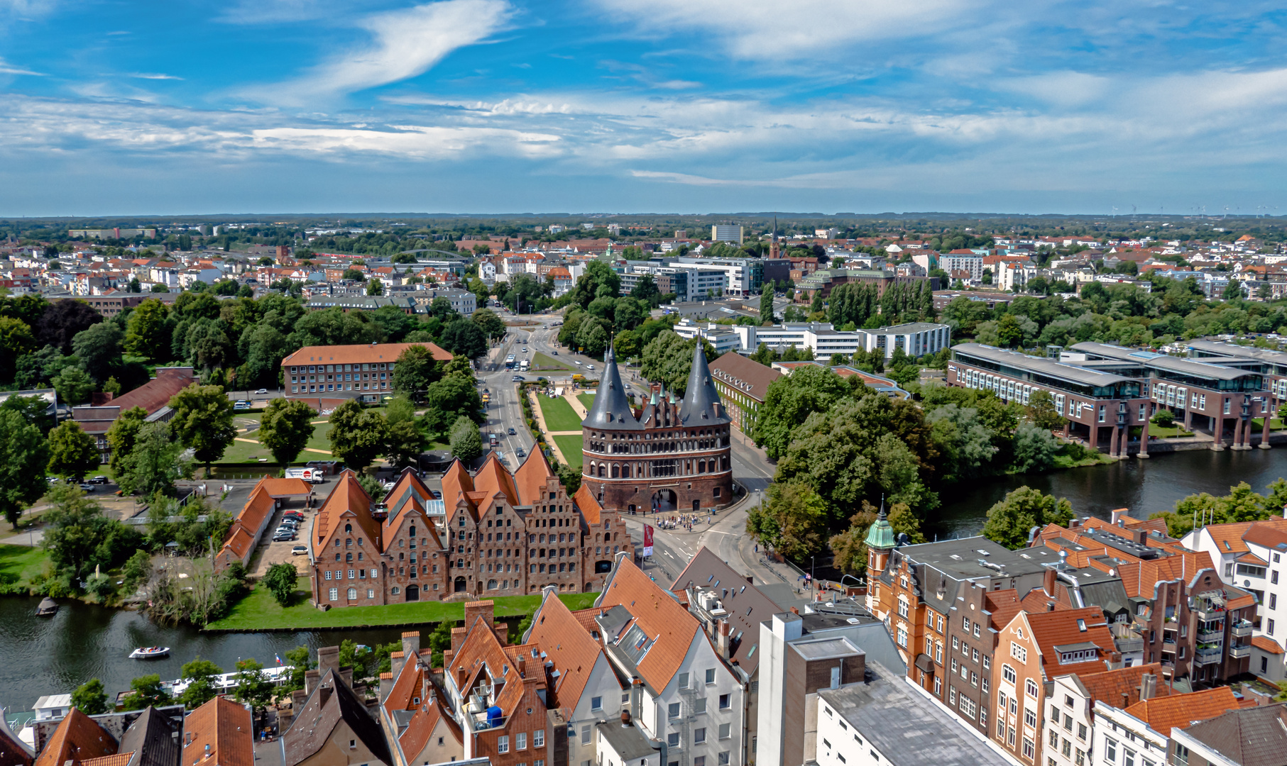 Blick vom Turm der St. Petrikirche Lübeck