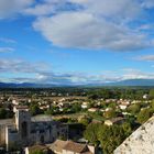 Blick vom Uhrenturm in Pernes les fontaines Richtung Mont Ventoux