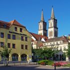 Blick vom unteren Markt hinauf zur St.-Aegidien-Kirche zu Oschatz