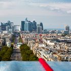 Blick vom verhüllten Triumpfbogen auf La Défense