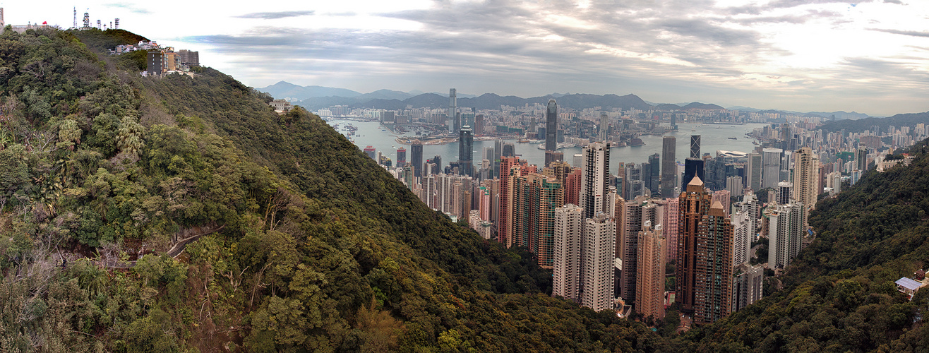 Blick vom Victoria Peak auf Hongkong