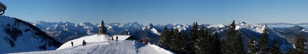 Blick vom Wallberg im Schnee (Panorama)