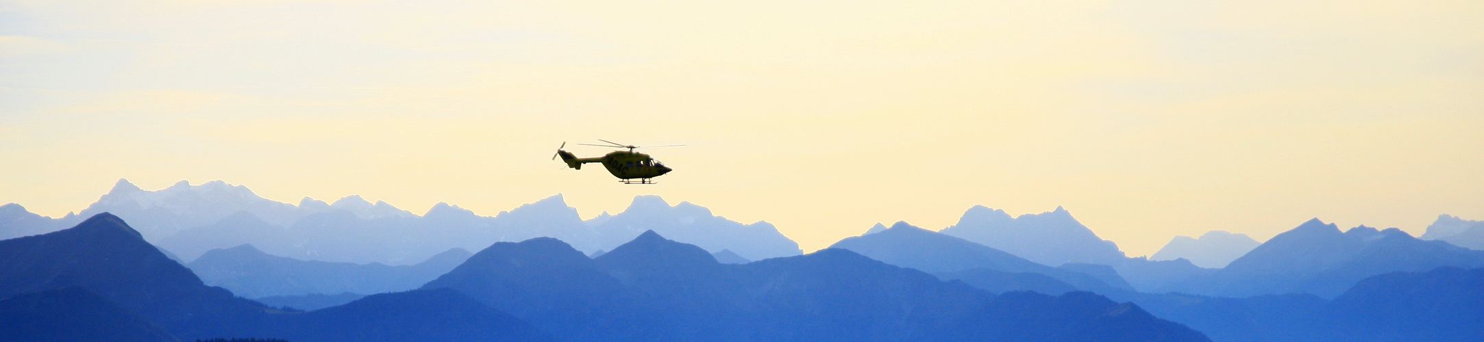 Blick vom Wallberg mit Heli