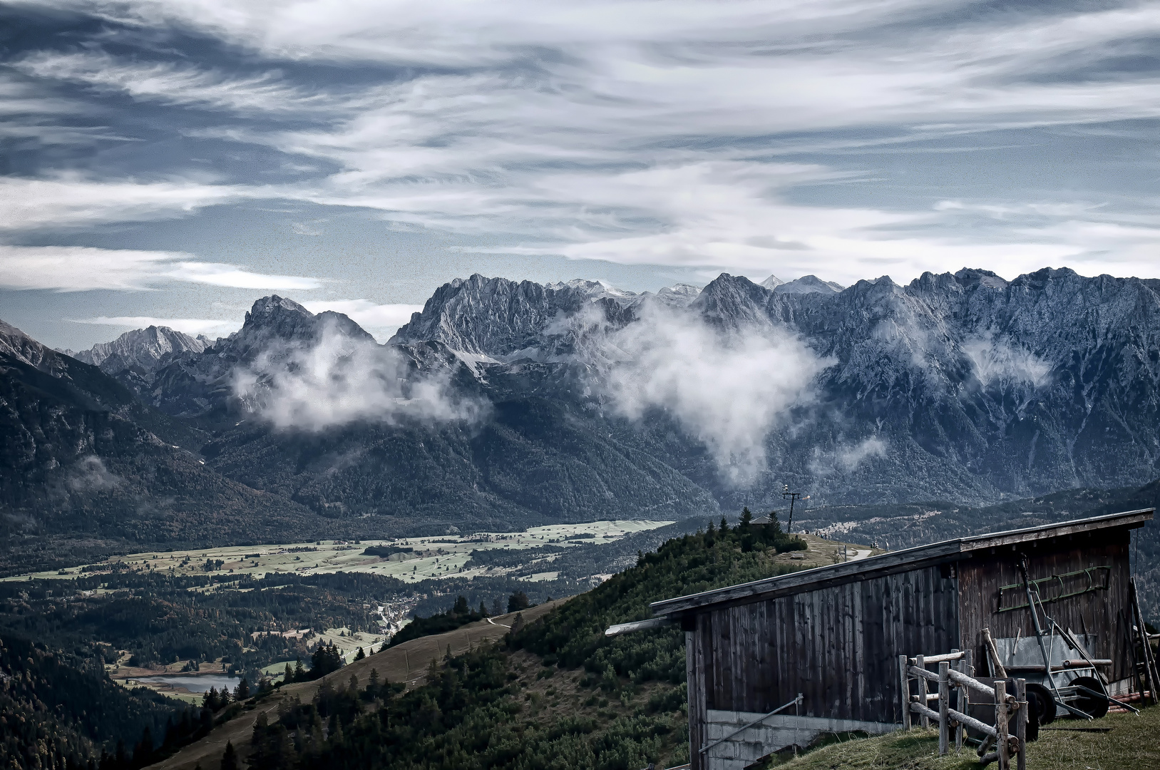 Blick vom Wank auf das Wettersteingebirge