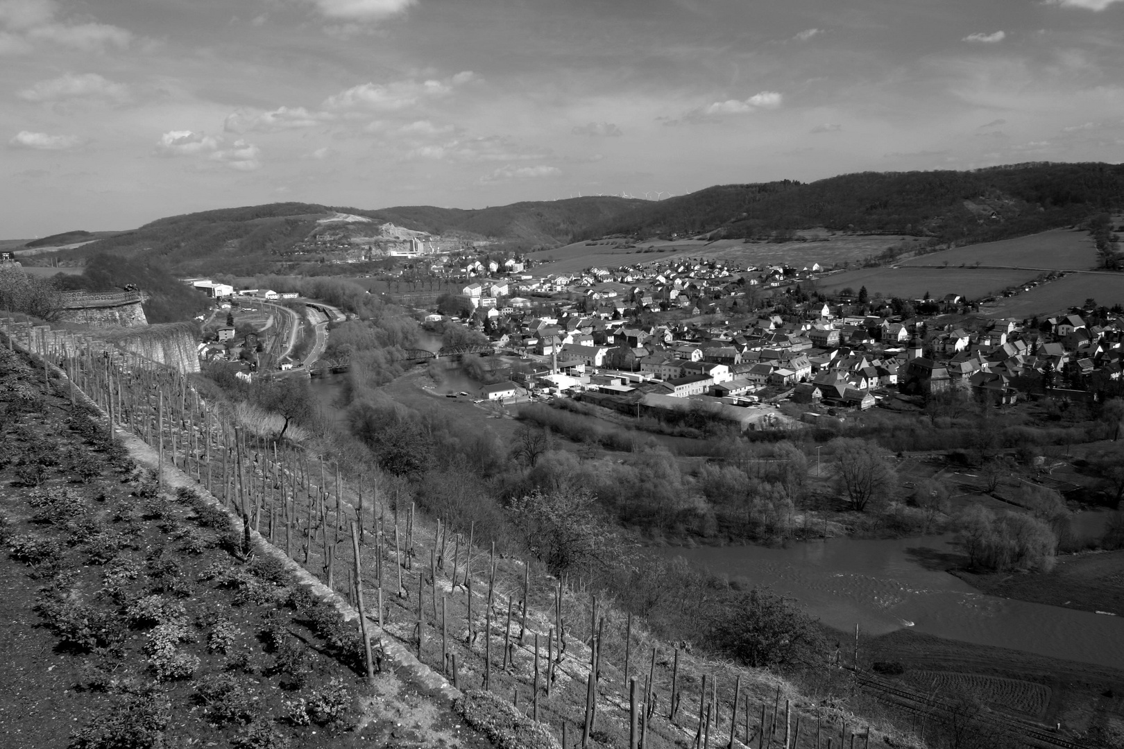 Blick vom Weinberg Dornburg nach Dorndorf-Steudnitz