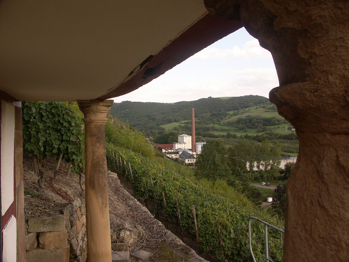 Blick vom Weinberghäuschen am Disibodenberg