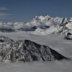 Blick vom Weißmies zum Monta Rosa - Massiv