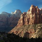 Blick vom westlichen Ausgang des Autotunnels, Zion Nationalpark, Utah, USA