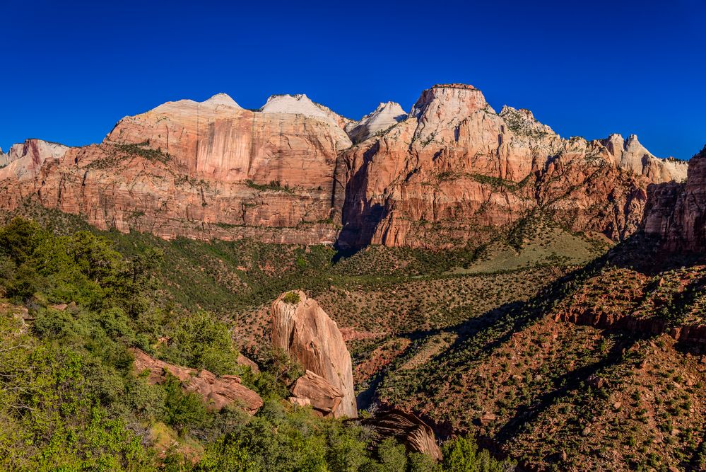 Blick vom Zion - Mount Carmel Highway, Zion NP, Utah, USA