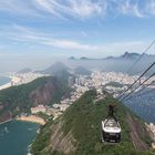 Blick vom Zuckerhut auf Copacabana und den Corcovado in Rio de Janeiro