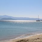 Blick von Agios Prokopis auf der Insel Naxos übers Meer zur Insel Paros.