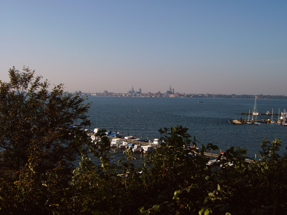 Blick von Altefähr nach Stralsund