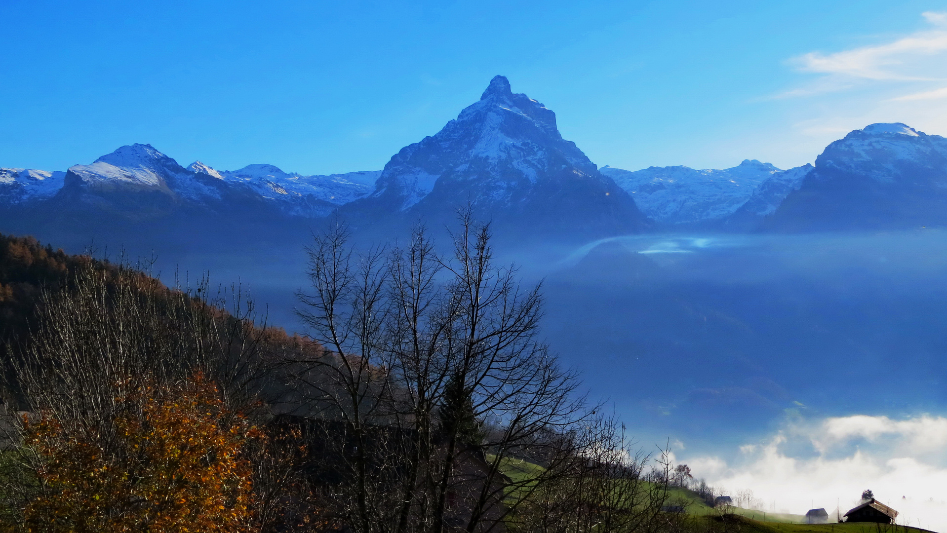 Blick von Amden auf den Mürtschenstock