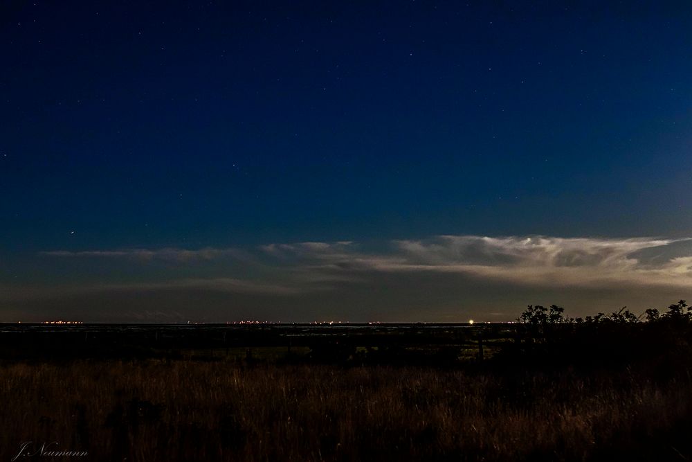 Blick von Amrum nach Föhr am Abend