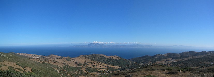 Blick von Andalusien (in der Nähe von Gibraltar) nach Afrika