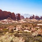 Blick von Arches NP in die Berge